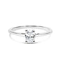 1/2 Ct. T.W. Oval Lab-Grown Diamond 4 Prong Solitaire Engagement Ring in 14K White Gold, photo 1