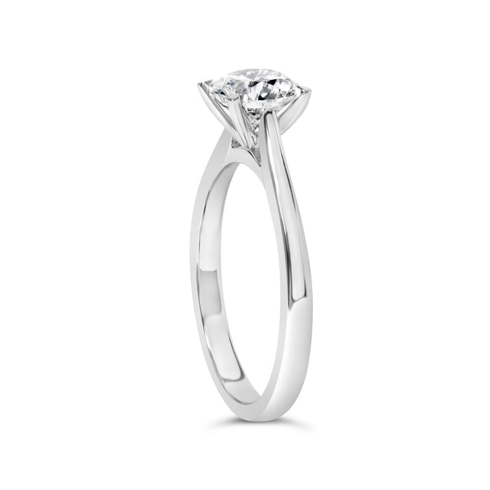 Anillo de compromiso de 4 garras de águila con diamante cultivado en laboratorio de 1 ct. p.t. en oro blanco de 14K, foto 5