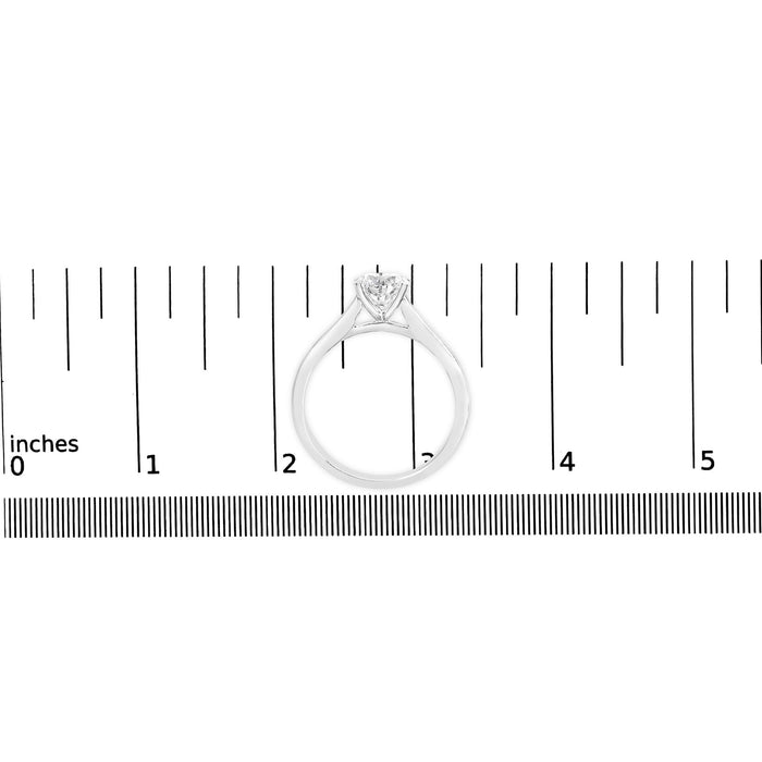 Anillo de compromiso de 4 garras de águila con diamante cultivado en laboratorio de 1 ct. p.t. en oro blanco de 14K, foto 7