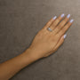 1/3 Ct. T.W. Diamond Halo and Pave Shank Engagement Ring Set in Sterling Silver, photo 3
