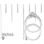 Conjunto nupcial de anillo y banda bypass con marco de diamantes en racimo de 1/3 ct. p.t. en plata de ley, foto 6