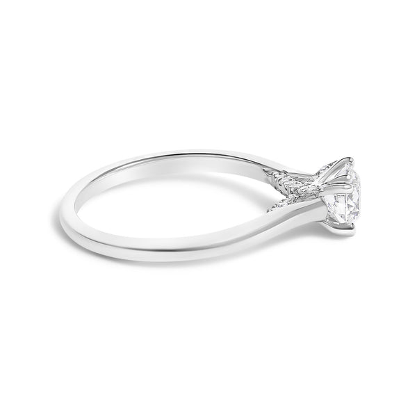 7/8 Ct. T.W. Lab-Grown Diamond Solitaire Cathedral Style Engagement Ring in 14K White Gold, photo 2