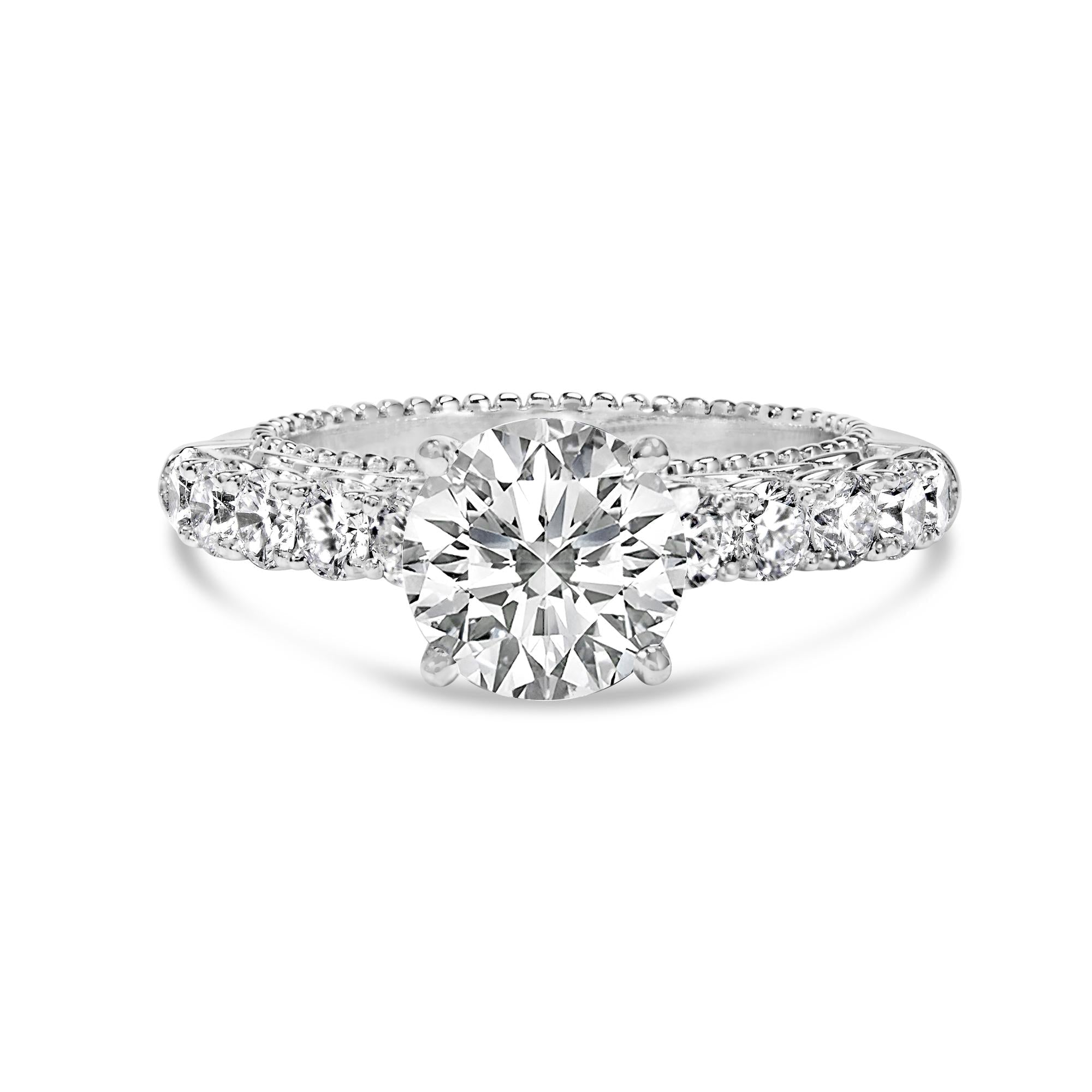 3 1/5 Ct. T.W. Lab-Grown Diamond Vintage Style Engagement Ring in 14K White Gold, photo 1
