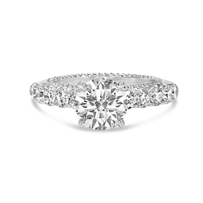 3 1/5 Ct. T.W. Lab-Grown Diamond Vintage Style Engagement Ring in 14K White Gold, photo 1