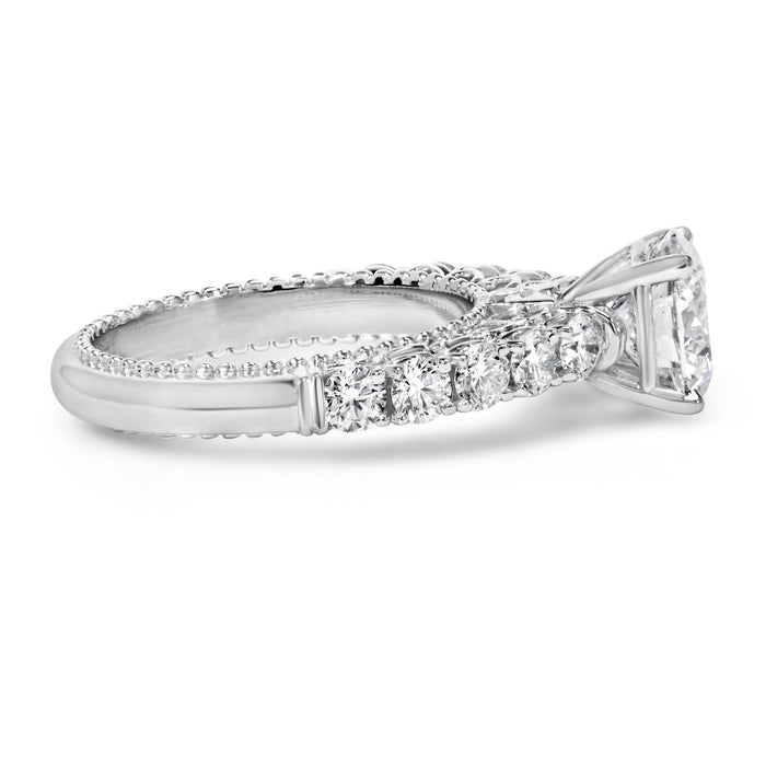 3 1/5 Ct. T.W. Lab-Grown Diamond Vintage Style Engagement Ring in 14K White Gold, photo 4