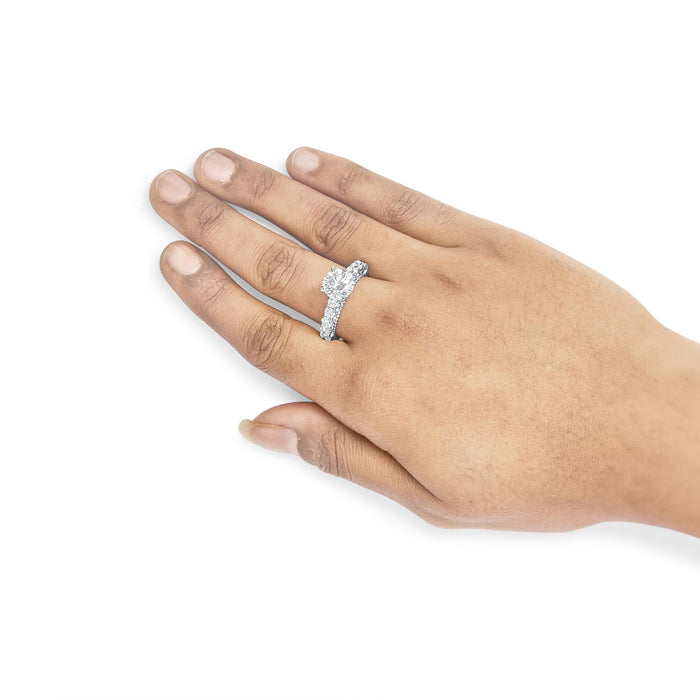 3 1/5 Ct. T.W. Lab-Grown Diamond Vintage Style Engagement Ring in 14K White Gold, photo 3