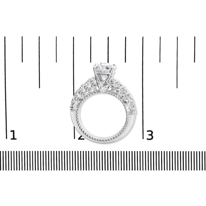 3 1/5 Ct. T.W. Lab-Grown Diamond Vintage Style Engagement Ring in 14K White Gold, photo 7
