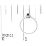 Anillo de halo con piedra natal ovalada de 5x3mm y detalle de diamante en oro blanco de 10K, foto 77