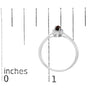 Anillo de halo con piedra natal ovalada de 5x3mm y detalle de diamante en oro blanco de 10K, foto 72