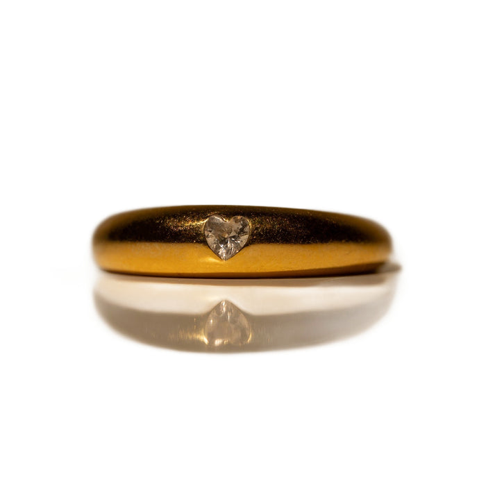 Heart Gem Cubic Zirconia Adjustable Ring, photo 1