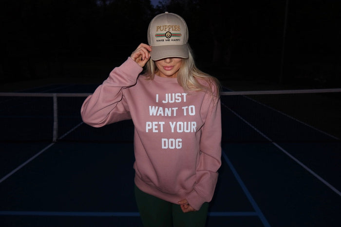 I Just Want to Pet Your Dog Crewneck Sweatshirt