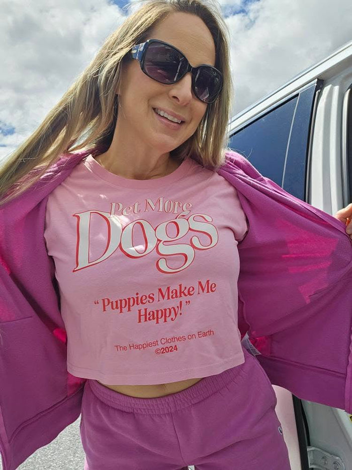 Pet More Dogs Crop Tee