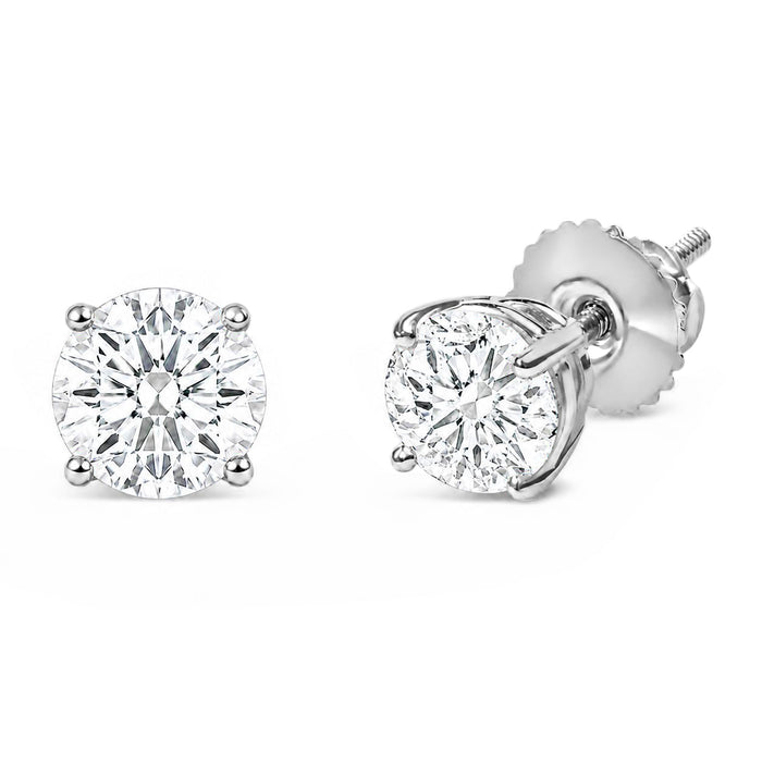 IGI Certified Lab-Grown Diamond Solitaire Stud Earrings in 14K Gold, photo 32