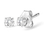 1/2 Ct. T.W. Round-Cut Diamond Solitaire Stud Earrings in 14K White Gold, photo 2
