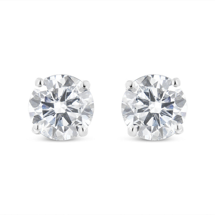 1.5 Ct. T.W. Solitaire Diamond Stud Earrings in 14K White Gold, photo 1