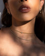 Gargantilla de cadena cubana con diamante pera en oro de 14K, foto 2