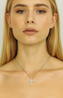 Faith Cubic Zirconia Cross Pendant Necklace, photo 9