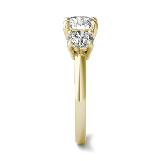 2 CTW Lab-Grown Diamond Three Stone Ring in 14K Gold, photo 7