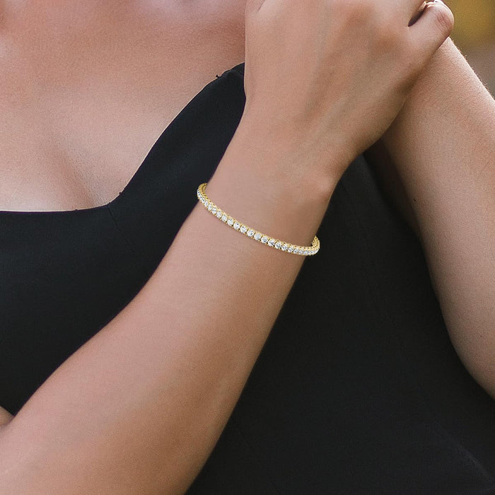 Pulsera tenis con diamantes cultivados en laboratorio de 6.00 CTW en oro de 14K, foto 11