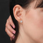 Aretes de botón con bisel y diamantes cultivados en laboratorio de 3.00 CTW en oro de 14K, foto 9