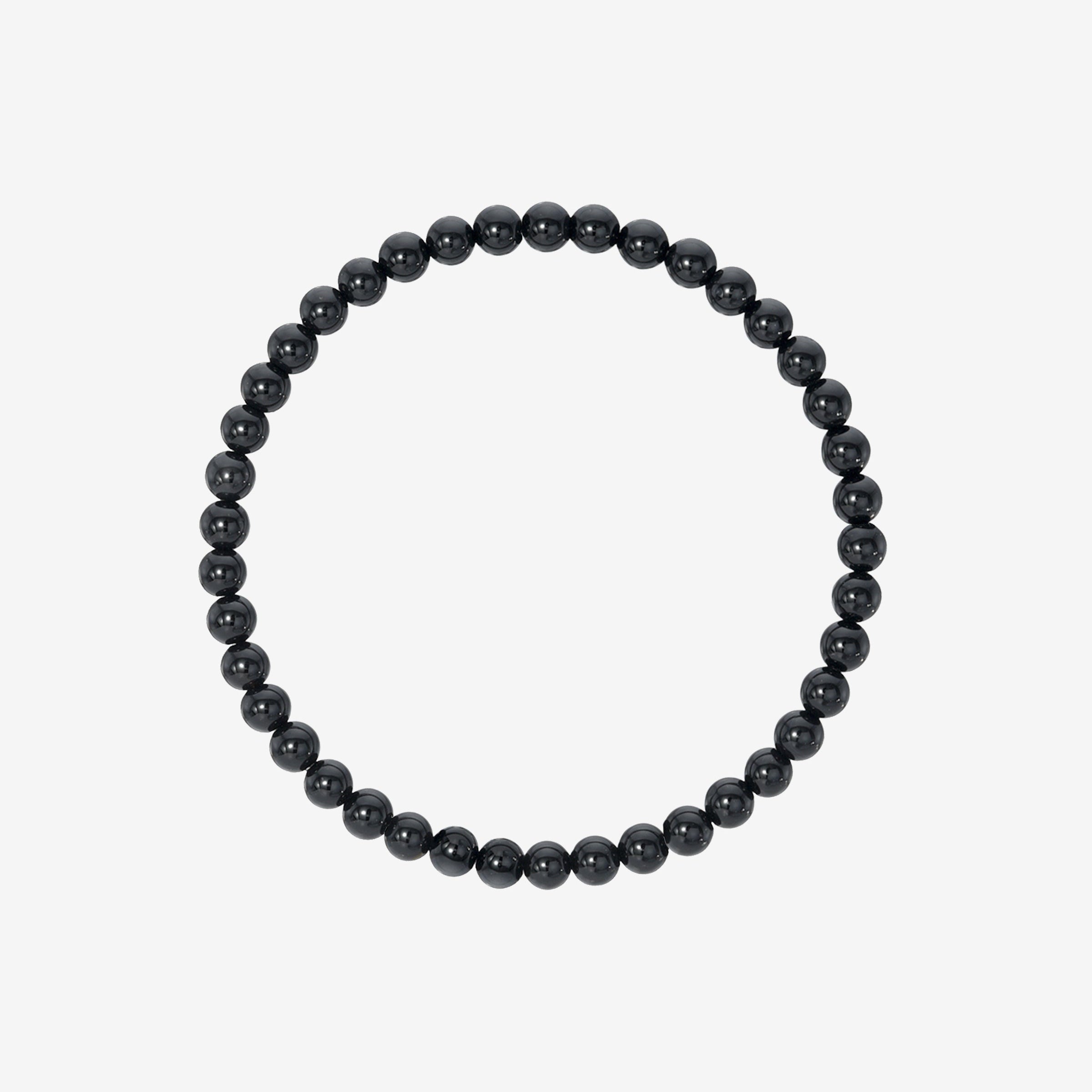 4mm Black Onyx Bead Bracelet, photo 1