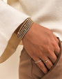 Pulsera segmentada de cuentas de 3 mm con barras de diamantes, foto 8