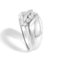 Anillo de banda de 3 piedras para hombre con diamantes de 1/2 ct. p.t. y engaste de canal en plata de ley, foto 5