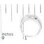 Anillo de banda de 3 piedras para hombre con diamantes de 1/2 ct. p.t. y engaste de canal en plata de ley, foto 7