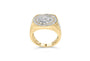 Anillo de sello para hombre de racimo y halo con diamantes de 1 1/2 ct. p.t. en oro amarillo de 10K, foto 5