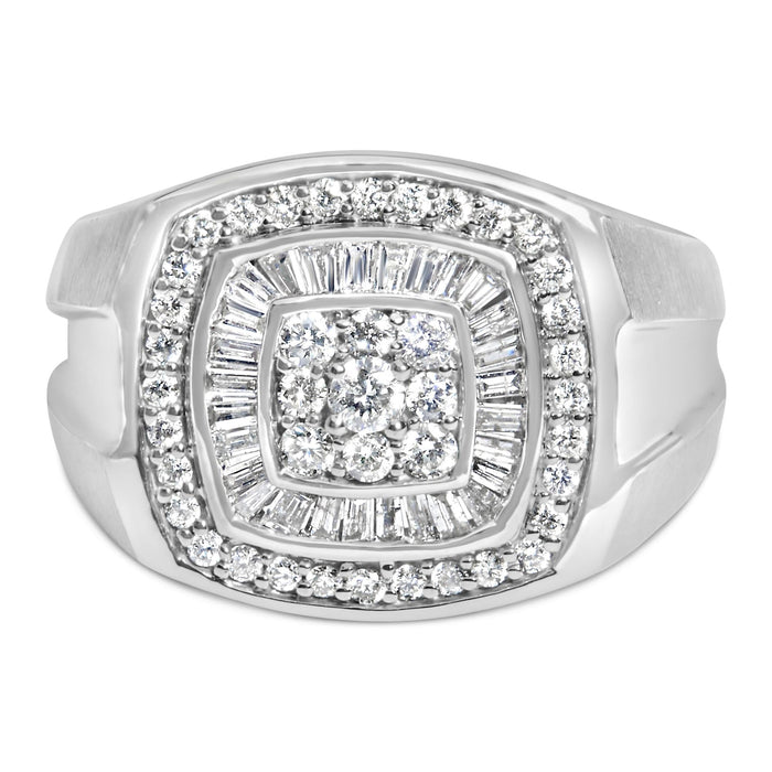 Men's 1 Ct. T.W. Diamond Band Ring in 14K White Gold, photo 1