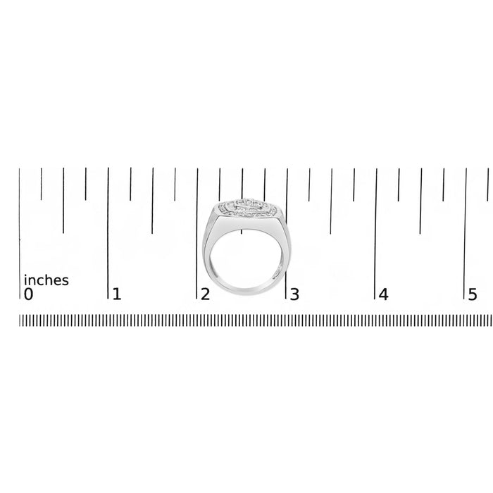 Men's 1 Ct. T.W. Diamond Band Ring in 14K White Gold, photo 7