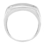 Anillo de banda para hombre con diamantes en canal de 1 ct. p.t. en oro blanco de 14K, color H-I, claridad SI2-I1, foto 2