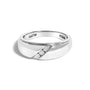 Anillo de banda para hombre de 3 piedras con diamantes de 1/6 ct. p.t. en plata de ley, foto 1