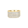 1 Ct. T.W. Diamond Multi Row Mens Ring Band in 10K Yellow Gold, photo 5