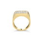 1 Ct. T.W. Diamond Multi Row Mens Ring Band in 10K Yellow Gold, photo 2