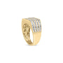1 Ct. T.W. Diamond Multi Row Mens Ring Band in 10K Yellow Gold, photo 4