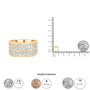 1 Ct. T.W. Diamond Multi Row Mens Ring Band in 10K Yellow Gold, photo 6