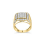Anillo de banda de cóctel en racimo para hombre con diamantes de 2 1/8 ct. p.t. en oro amarillo de 10K, foto 5
