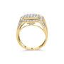 Anillo de banda de cóctel en racimo para hombre con diamantes de 2 1/8 ct. p.t. en oro amarillo de 10K, foto 2