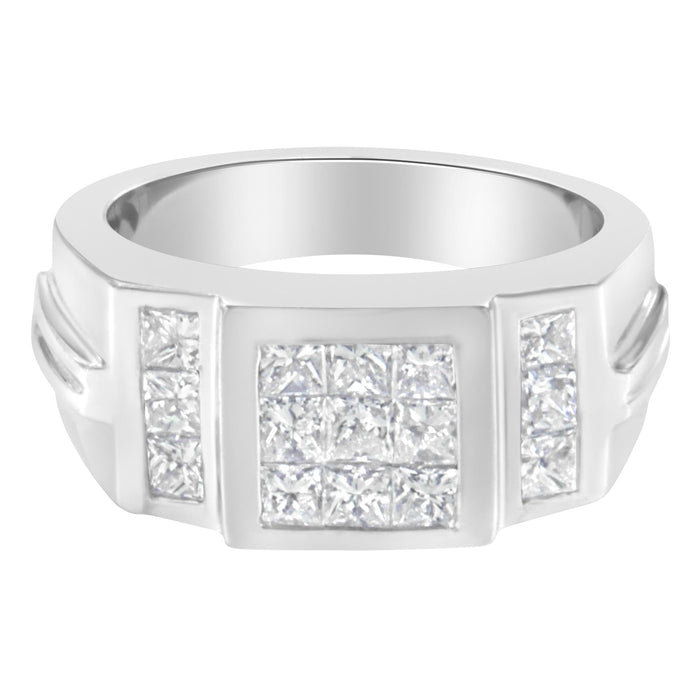 Men's 2 Ct. T.W. Diamond Cluster Ring in 14K White Gold, photo 1