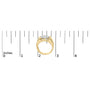 Anillo de racimo floral Miracle-Set con diamantes de 1/3 ct. p.t. en plata de ley bañada en oro amarillo de 14K, foto 7
