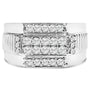 Anillo de banda de varias hileras para hombre con diamantes de 1 ct. p.t. en plata de ley, foto 1