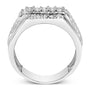 Anillo de banda de varias hileras para hombre con diamantes de 1 ct. p.t. en plata de ley, foto 6