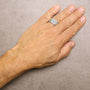 Anillo de banda de varias hileras para hombre con diamantes de 1 ct. p.t. en plata de ley, foto 3