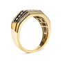 Men's 1 1/2 Ct. T.W. White and Black Treated Diamond Cluster Ring in 14K Yellow Gold-Plated Sterling Silver, photo 4