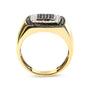 Men's 3/4 Ct. T.W. White and Black Treated Diamond Ring Band in 10K Yellow Gold, photo 4