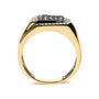 Men's 1 Ct. T.W. White and Treated Black Diamond Cushion Cluster Statement Ring in 10K Yellow Gold, photo 5