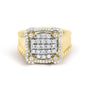Men's 1 Ct. T.W. Diamond Square Motif Band Ring in 14K Yellow Gold-Plated Sterling Silver, photo 1