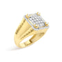 Men's 1 Ct. T.W. Diamond Square Motif Band Ring in 14K Yellow Gold-Plated Sterling Silver, photo 4