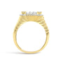 Men's 1 Ct. T.W. Diamond Square Motif Band Ring in 14K Yellow Gold-Plated Sterling Silver, photo 6